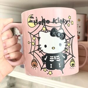 Pink Hello Kitty Spider skeleton mug
